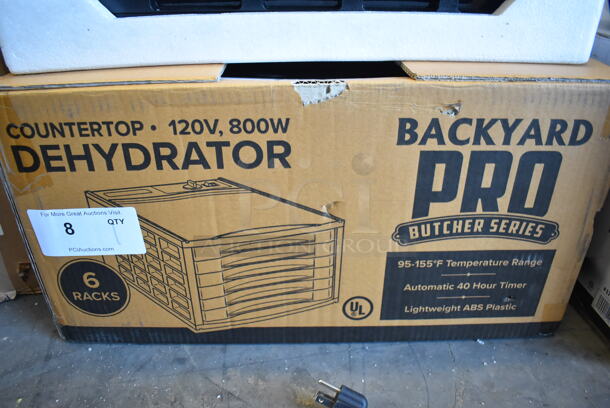 LIKE NEW! Backyard Pro Butcher Series Countertop Electric Powered 6 Tray Food Dehydrator with 40 Hour Timer. Used a Few Times at Trade Show as a Demonstration. 120 Volts, 1 Phase. 13x18.5x9.5. Tested and Working! - Image 8 of 8