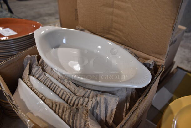 24 BRAND NEW IN BOX! White Ceramic Single Serving Casserole Dishes. 10x5x1.5. 24 Times Your Bid! - Image 2 of 2