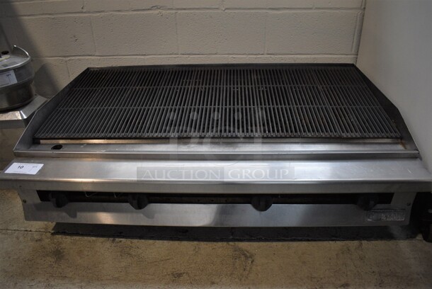 Thermatek Stainless Steel Commercial Countertop  Natural Gas Powered Charbroiler Grill. 48x31x14.5
