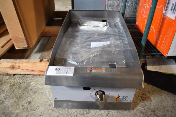 BRAND NEW! Cooking Performance Group CPG 351GTCPG15NL Stainless Steel Commercial Countertop Natural Gas Powered Flat Top Griddle. 30,000 BTU.