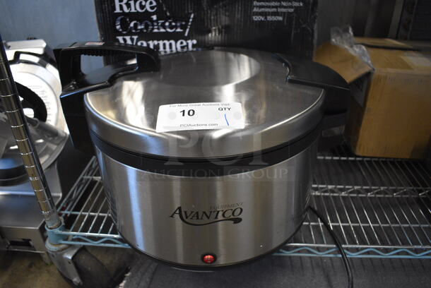 IN ORIGINAL BOX! Avantco 177RW60 Stainless Steel Commercial Countertop 60 Cup Sealed Electric Rice Warmer. 120 Volts, 1 Phase. 18x16x13. Tested and Working!