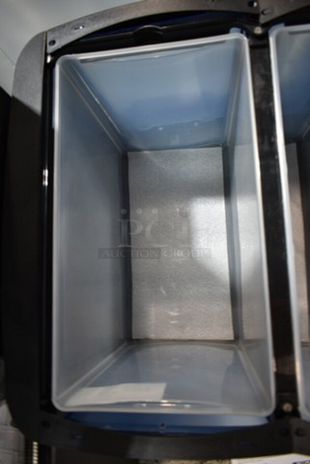 BRAND NEW SCRATCH AND DENT! 2022 Crathco C-3D-16 Metal Commercial Countertop G-Cool Focus Flavor Triple Bowl Premix Cold Beverage Dispenser with (1) 5 Gallon Hopper and (2) 2.4 Gallon Hoppers. Tested and Working! - Image 6 of 11