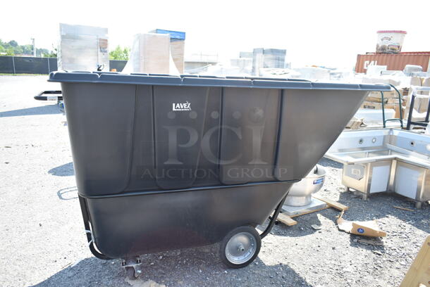 BRAND NEW SCRATCH AND DENT! Lavex Black Poly Tilt Truck.  - Image 1 of 7