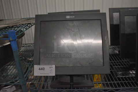 2 NCR 15" POS Monitors w/ Credit Card Strip Reader. 2 Times Your Bid!