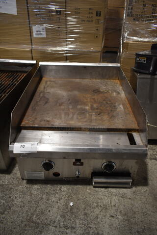Southbend HDG-24 Stainless Steel Commercial Countertop Natural Gas Powered Flat Top Griddle.