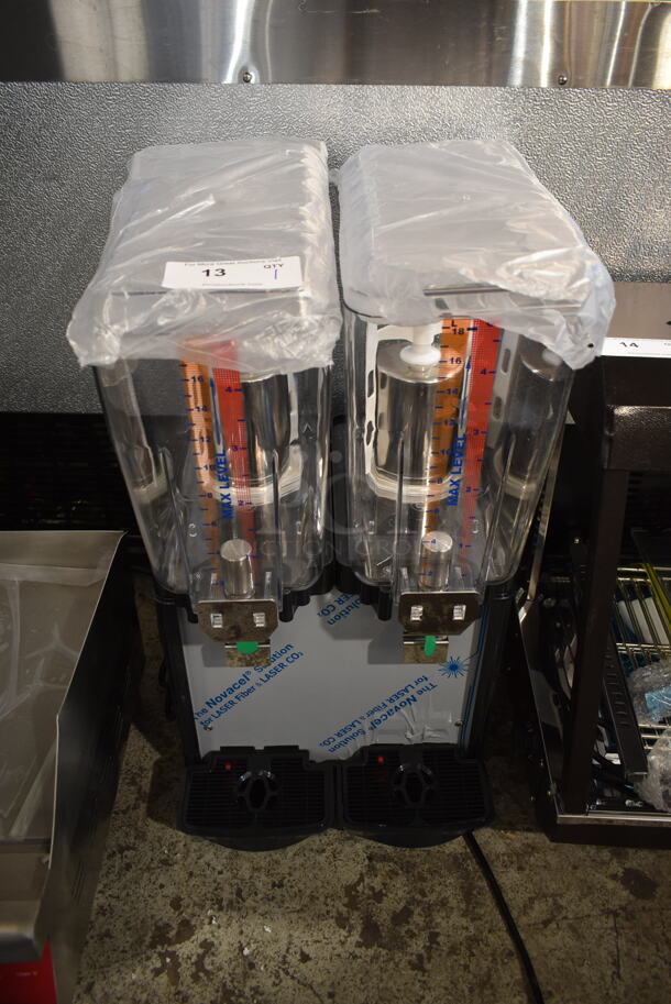 BRAND NEW SCRATCH AND DENT! 2023 Narvon JETCOF 240M Stainless Steel Commercial Double 5 Gallon Bowl Refrigerated Beverage Dispenser. 120 Volts, 1 Phase. Tested and Working! - Image 1 of 5