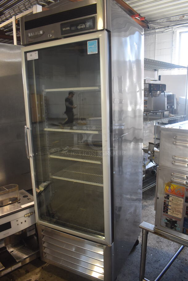 Turbo Air MSR-23G-1 Maximum Single Glass Door Merchandiser Cooler With Polycoated Shelves On Commercial Casters. 115V, 1 Phase. Tested and Powers On But Does Not Get Cold - Image 3 of 7