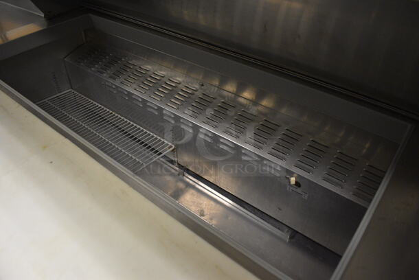 Continental SW60-24M Stainless Steel Commercial Sandwich Salad Prep Table Bain Marie Mega Top on Commercial Casters. 115 Volts, 1 Phase. 60x34.5x42.5. Item Was in Working Condition on Last Day of Business. (kitchen) - Image 4 of 9