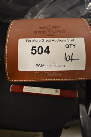 ALL ONE MONEY! Breitling Brown Leather Watch Storage Case and Cartier VXRR0413 Blue Ballpoint Pen Refill