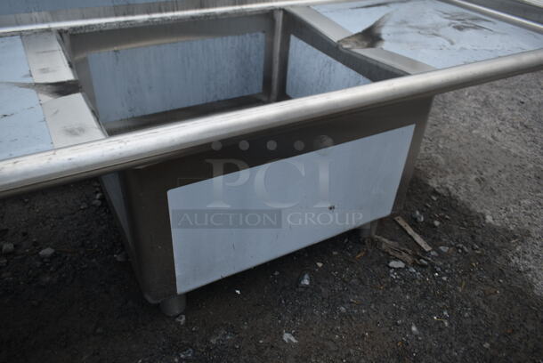 BRAND NEW SCRATCH AND DENT! Regency 600S12323224 Stainless Steel Commercial Single Bay Sink w/ Dual Drain Boards. No Legs. Bay 23x23. Drain Boards 22.5x24.5 - Image 8 of 8