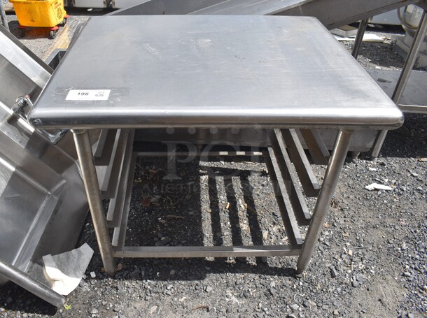 Stainless Steel Table w/ Pan Rack. - Image 1 of 5