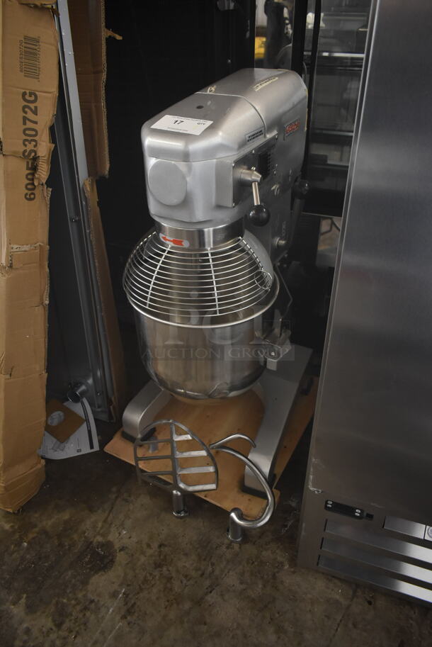 BRAND NEW SCRATCH AND DENT! Galaxy 177GMIX20 Commercial 20 Quart Planetary Dough Mixer w/ Stainless Steel Mixing Bowl, Bowl Guard, Dough Hook and Paddle Attachments. 110 Volts, 1 Phase. Tested and Does Not Power On