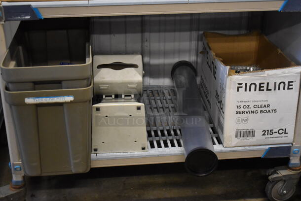 ALL ONE MONEY! Lot of 4 Tiers Worth of Various Paper Products Including Lids and Cups. Does Not Come w/ Shelving Unit - Image 5 of 12