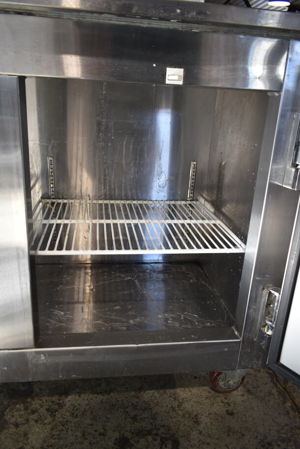 2018 Leader ESLM48S/C Stainless Steel Commercial 3 Door Undercounter Cooler on Commercial Casters. 115 Volts, 1 Phase. Tested and Working! - Image 9 of 9