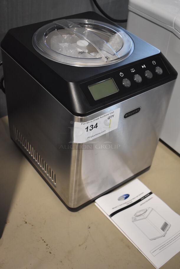 BRAND NEW SCRATCH AND DENT! Whynter ICM-201SB Stainless Steel Commercial Countertop Ice Cream Maker. 110-120 Volts, 1 Phase. Tested and Working! - Image 2 of 6