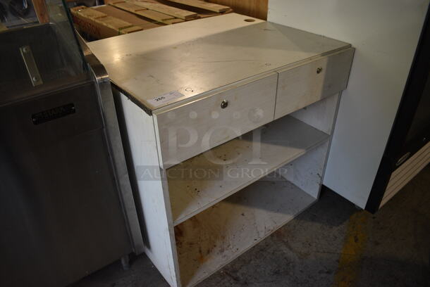 Wood Pattern Counter. 37x31x36 - Image 2 of 5