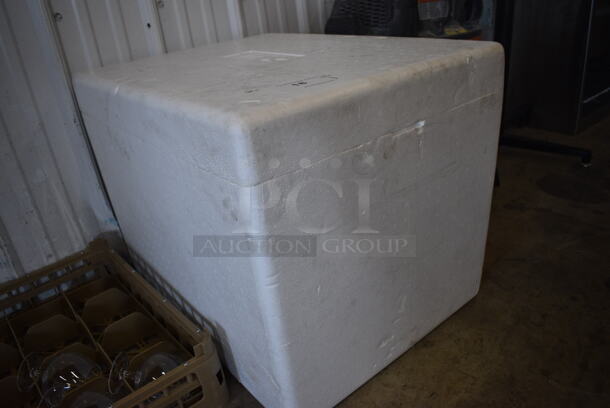 White Styrofoam Portable Cooler w/ Smaller Styrofoam Cooler Inside. 20x26x19 - Image 2 of 5