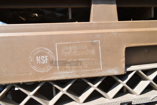 ALL ONE MONEY! Lot of 10 Various Poly Dish Racks on Metal Dish Rack Dolly.  - Image 8 of 11