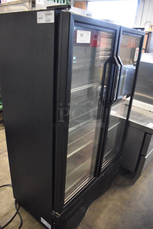 2014 True GDM-36SL-LD ENERGY STAR Metal Commercial 2 Door Reach In Cooler Merchandiser w/ Poly Coated Racks. 36x22x56. Tested and Working! - Image 2 of 6