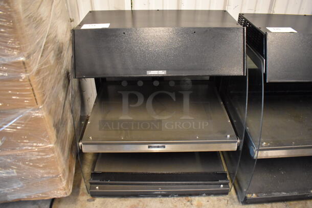 Metal Commercial Countertop Heated 2 Tier Display Case Merchandiser. 26x21x28.5. Cannot Test Due To Plug Style