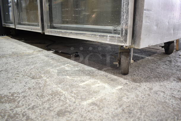Continental SW72-GD Stainless Steel Commercial 3 Door Back Bar Cooler Merchandiser on Commercial Casters. 115 Volts, 1 Phase. Tested and Working! - Image 2 of 6