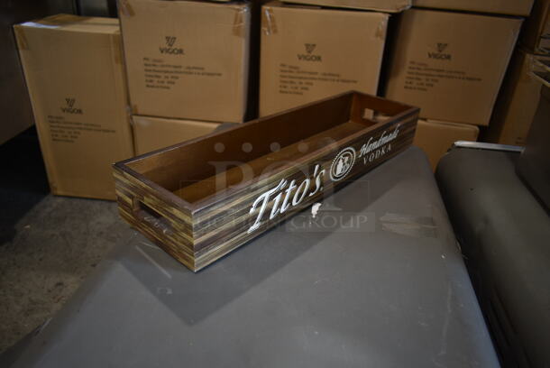 Tito's Vodka Wood Pattern Bin. - Image 3 of 4