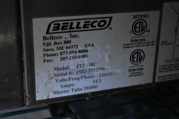 Belleco JT2-HC Stainless Steel Commercial Countertop Electric Powered Conveyor Toaster Oven. 120 Volts, 1 Phase. Tested and Working! - Image 5 of 5