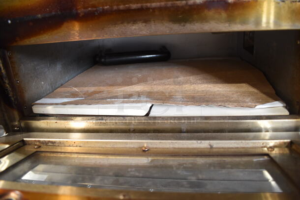 2023 Crosson CPO-320 Stainless Steel Commercial Countertop Electric Powered 2 Deck Pizza Oven w/ Cooking Stones. 1 Stone Broken. 120 Volts, 1 Phase. Tested and Bottom Unit Is Working But Top Unit Does Not Get Warm - Image 5 of 7