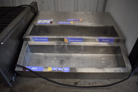 Stainless Steel Commercial Countertop Dressing / Topping Rail. 27.5x26x9. Tested and Working!
