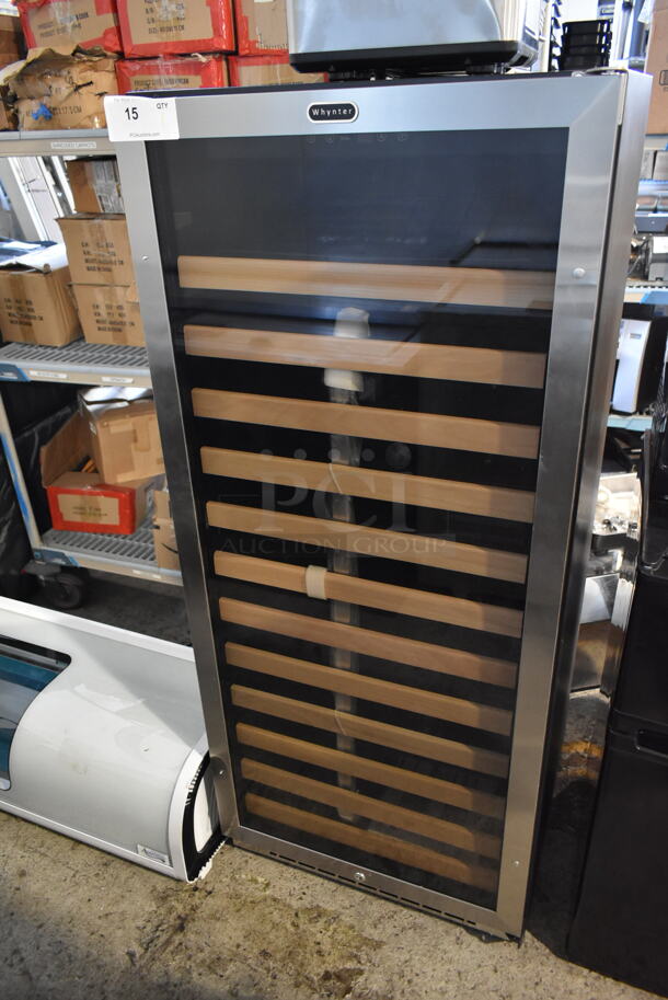 BRAND NEW SCRATCH AND DENT! Whynter BWR-1002SD 100 Bottle Built-in Stainless Steel Compressor Wine Refrigerator with Display Rack and LED display. 115 Volts, 1 Phase. Tested and Working! - Image 2 of 6
