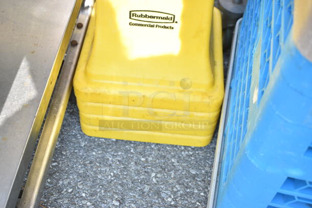 4 Yellow Poly Wet Floor Caution Cone. 4 Times Your Bid!  - Image 2 of 3