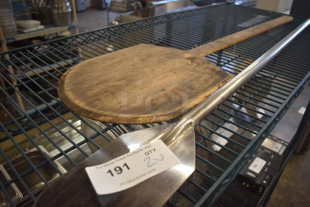 2 Various Items; Wooden Pizza Peel and Metal Mixing Paddle. 42", 48". 2 Times Your Bid! - Image 2 of 3