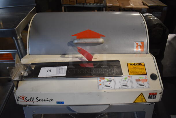 JAC Metal Commercial Floor Style Bread Loaf Slicer on Commercial Casters. 115 Volts, 1 Phase. 24.5x26x51. Tested and Working! - Image 5 of 6