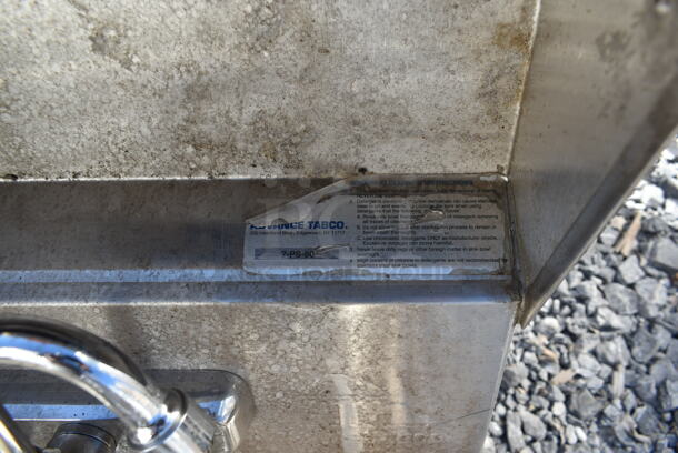 Stainless Steel Commercial Single Bay Wall Mount Sink w/ Faucet, Handles and Over Head Cabinet. - Image 4 of 5