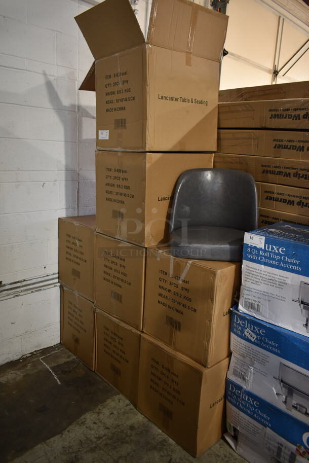 16 BRAND NEW SCRATCH AND DENT! Lancaster Table & Seating S-639 Gray Stools. 16 Times Your Bid! - Image 4 of 5