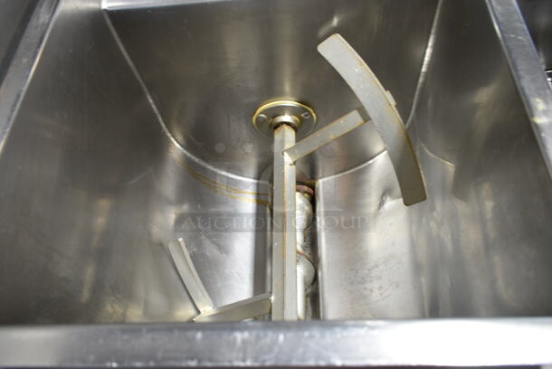 Hobart 4246 S Metal Commercial Floor Style Electric Powered Meat Mixer Grinder w/ Foot Pedal on Commercial Casters. 208 Volts, 3 Phase.  - Image 5 of 9