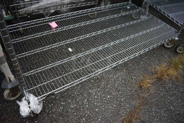 Metro Chrome Finish 3 Tier Shelving Unit on Commercial Casters. BUYER MUST DISMANTLE. PCI CANNOT DISMANTLE FOR SHIPPING. PLEASE CONSIDER FREIGHT CHARGES. 60x30x80 - Image 4 of 5