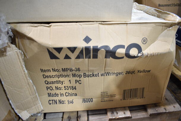 PALLET LOT of 20 BRAND NEW Items/Boxes Including 9 Winco Steamer Baskets, 3 Winco MPB-36R Mop Bucket, Winco C-RTC Cover. 20 Times Your Bid! - Image 10 of 12