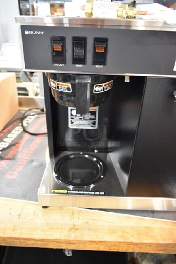 BRAND NEW SCRATCH AND DENT! 2022 Bunn VLPF 07400.0005 Stainless Steel Commercial Automatic Coffee Brewer with Two Lower Warmers. 120 Volts, 1 Phase.  - Image 3 of 8