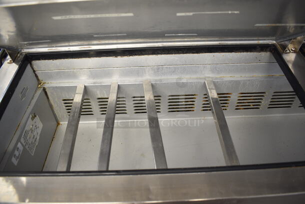 Leader Stainless Steel Commercial Pizza Prep Table w/ 2 Tier Over Shelf on Commercial Casters. 115 Volts, 1 Phase. Tested and Powers On But Does Not Get Cold - Image 5 of 9