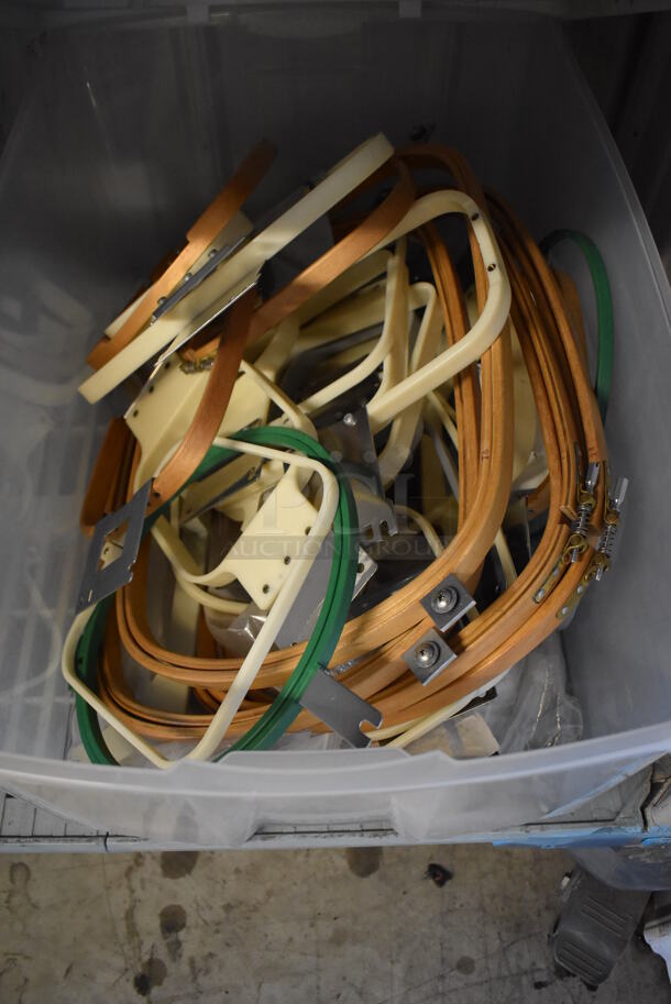 Expert AD860 Metal Commercial Floor Style Embroidery Machine on Commercial Casters w/ 2 Tiers Worth of Extra Parts. Includes 26x30x64 - Image 12 of 12