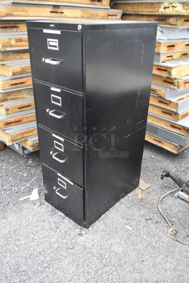 Hon Black Metal 4 Drawer Filing Cabinet. - Image 3 of 6
