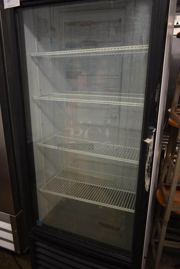 2014 True GDM-26-LD ENERGY STAR Metal Commercial Single Door Reach In Cooler Merchandiser w/ Poly Coated Racks. 115 Volts, 1 Phase. Tested and Powers On But Does Not Get Cold - Image 3 of 6