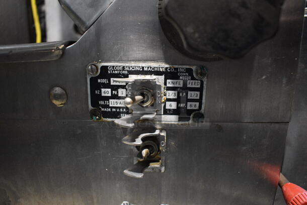 Globe Model 775L Stainless Steel Commercial Countertop Automatic Meat Slicer w/ Sharpening Blade. 115 Volts, 1 Phase. 26x27x32. Tested and Working! - Image 7 of 9