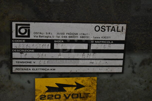 Ostali Metal Commercial Floor Style Reversible Dough Sheeter on Commercial Casters. 220 Volts. - Image 8 of 12