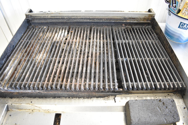 Southbend P36C-CCC Stainless Steel Commercial Natural Gas Powered Charbroiler Grill w/ 2 Doors and Under Shelf on Commercial Casters.  - Image 2 of 5
