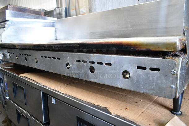 Rankin-Delux RDGM-60-B Stainless Steel Commercial Countertop Natural Gas Powered Flat Top Griddle. 24,000 BTU.  - Image 2 of 5