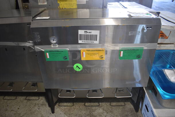 Silver King Model SKMAJ3 Stainless Steel Commercial Countertop Milk Dispenser. Does Not Have Refrigeration or Electrical. 115 Volts, 1 Phase. 38x17.5x39.5 - Image 1 of 6