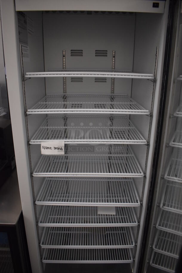 Habco SE18 Metal Commercial Single Door Reach In Cooler Merchandiser w/ Poly Coated Racks. 115 Volts, 1 Phase. 24x24x78. Tested and Working! - Image 3 of 5