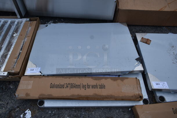 BRAND NEW SCRATCH AND DENT! Regency 600TSB3072S 30" x 72" 16-Gauge Stainless Steel Commercial Work Table with 4" Backsplash and Undershelf - Image 2 of 6